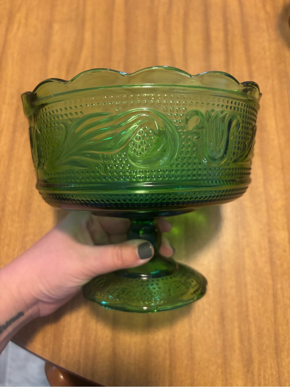 Vintage 50s Retro EO Brody Co. Pedestal Compote Bowl Decorative Home Art